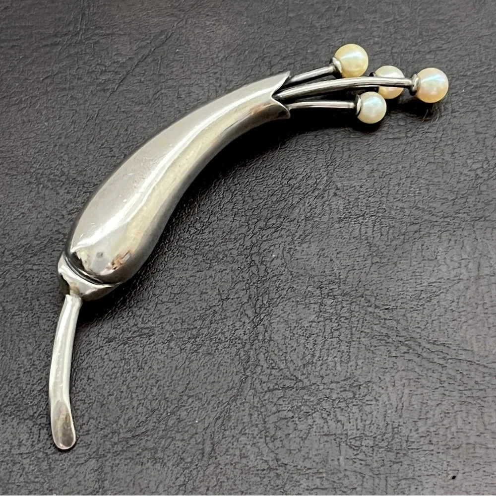 Antonio Pineda 970 Sterling Silver Brooch RARE Artist Signed